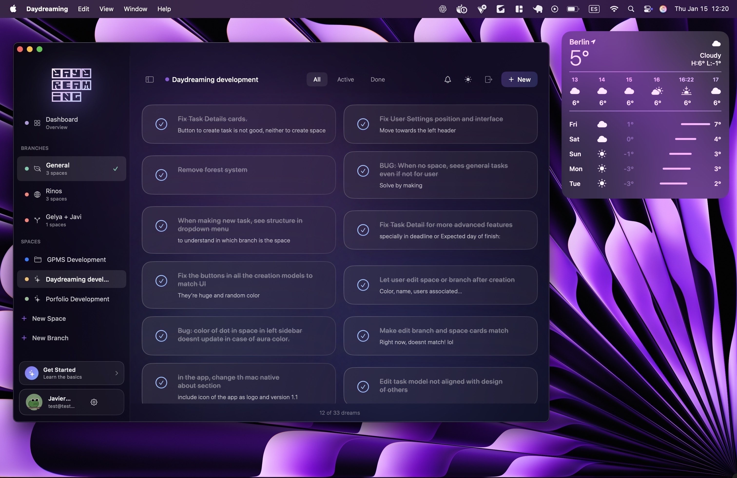 Theme selection